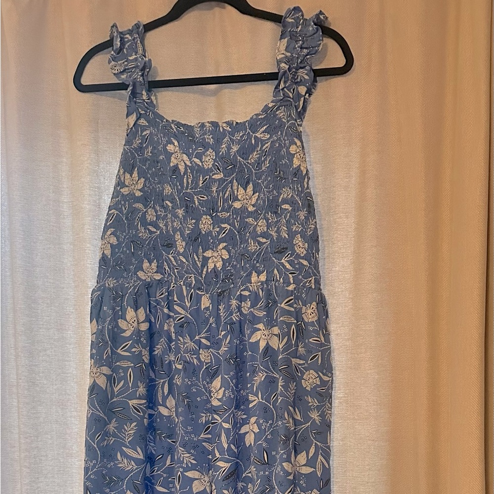 Loft Outlet Blue Floral Jumpsuit